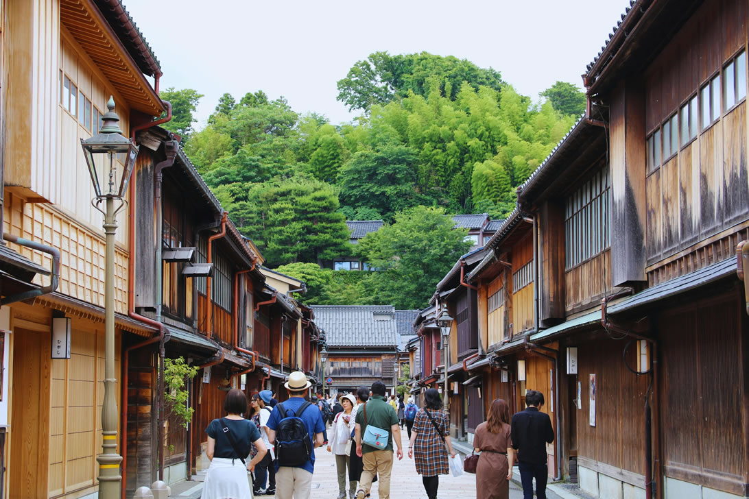 Kanazawa con giardini e quartiere dei samurai